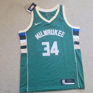 Milwaukee Bucks Giannis Antetokounmpo #34 Stitched NBA Jersey Men 44